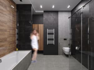 Дизайн темной ванной комнаты в Одессе 2020