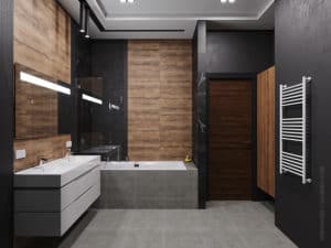 Дизайн ванной комнаты в темных тонах